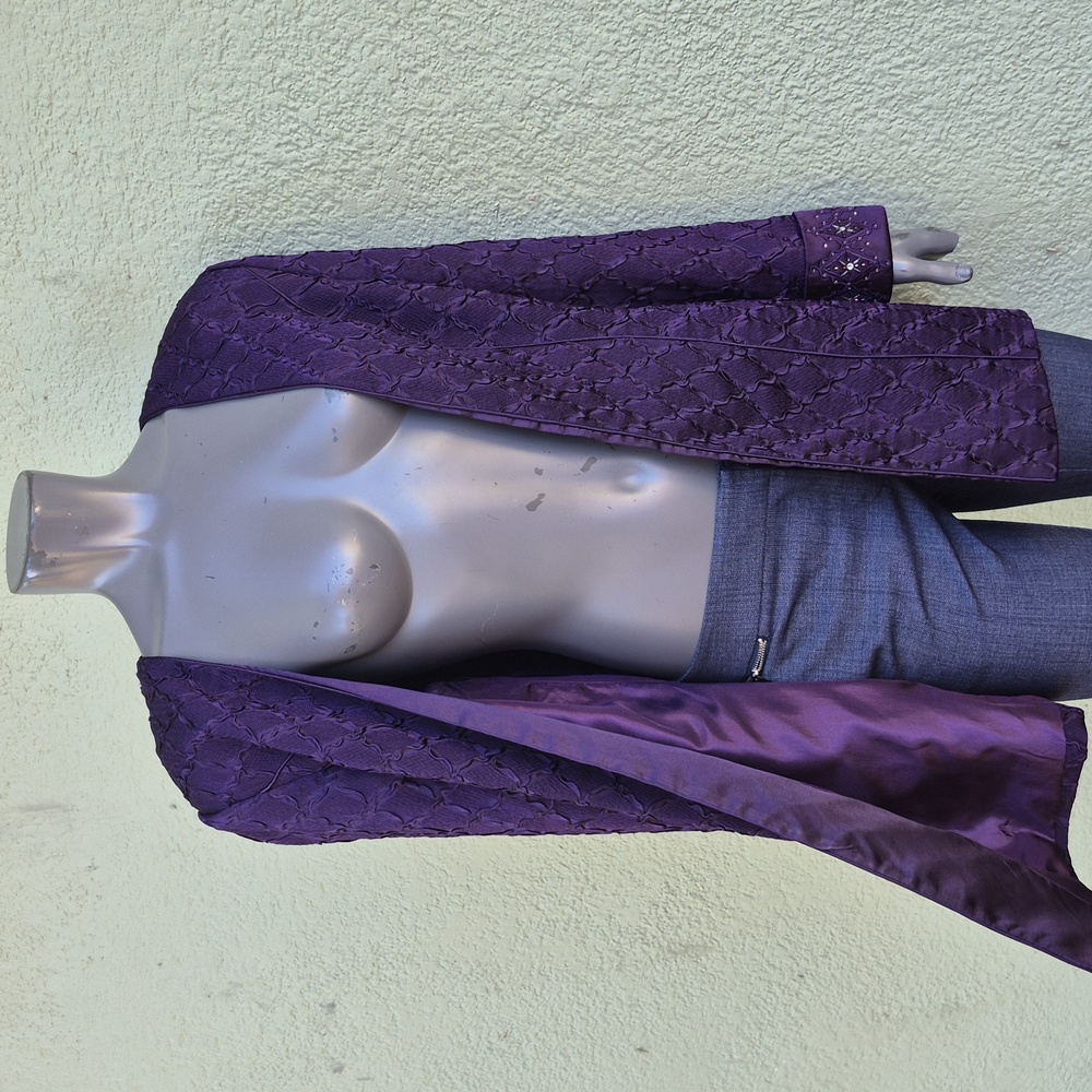 BEN MARC INT Ladies Vintage Elegant Purple Blazer *No Closure*